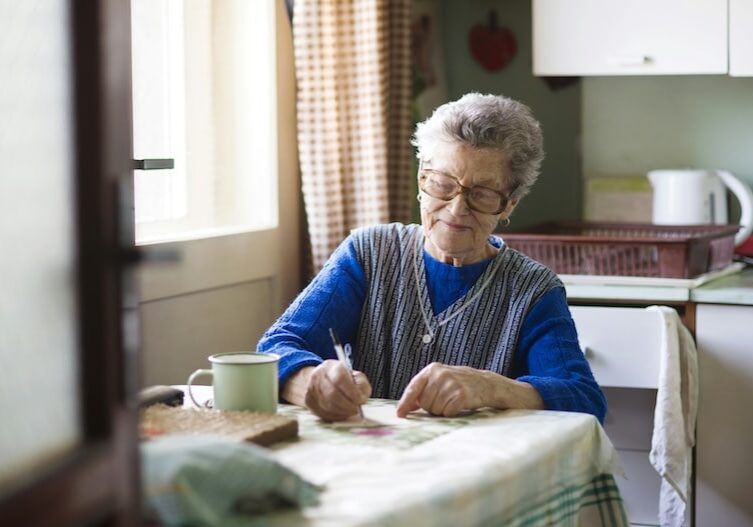 elderly-woman-writing
